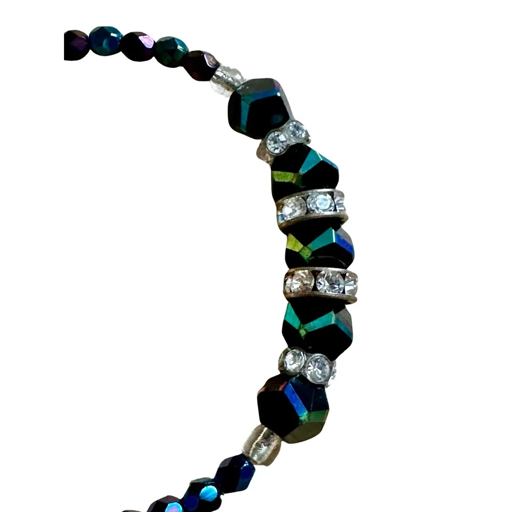 Vintage Crystal and Cubic Zirconia Wrap Bracelet